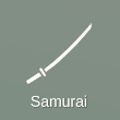 The Katana is used to represent the Samurai.