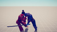 Samurai killing a a Taekwondo
